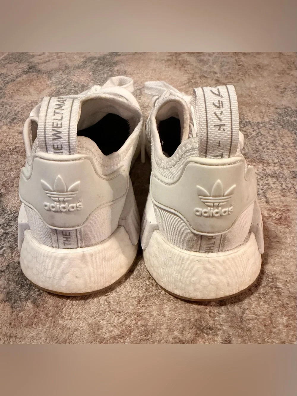 adidas White Boost Knit Runner Sneakers men 7.5 women 9